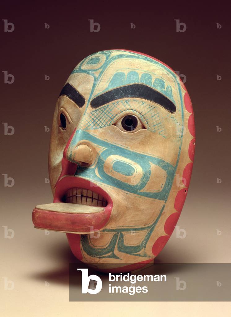 Bild von Gemälde "Menschliche Gesichtsmaske", 19. Jahrhundert von American School
