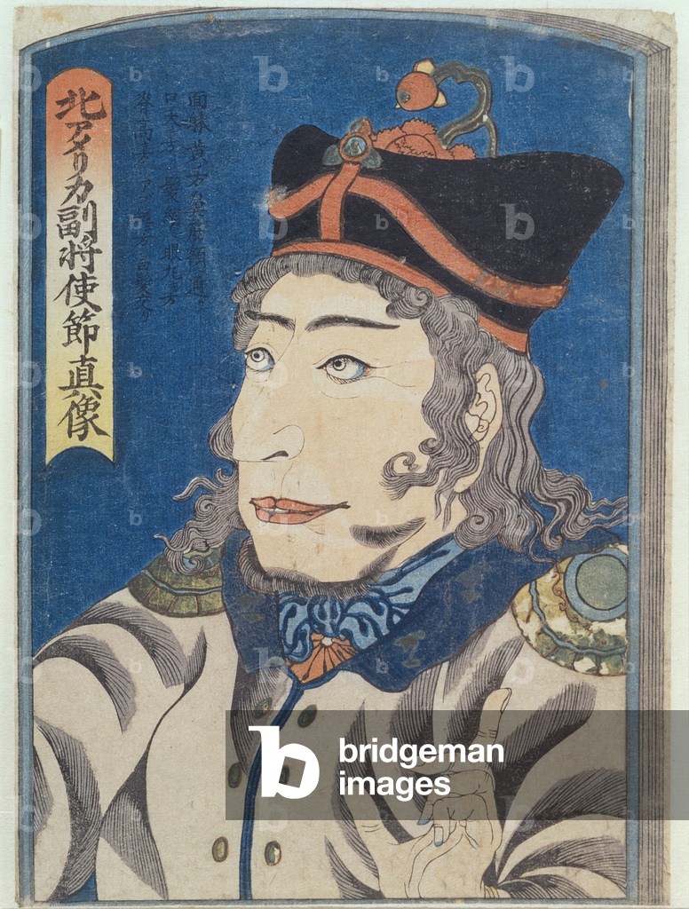 The North American Adjutant General Adams, c.1854 (woodblock colour print)