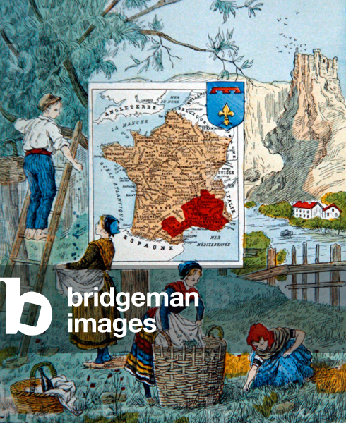Provence, illustration for 'Le Tour de France' by Marie de Grandmaison, 1893 (colour litho)