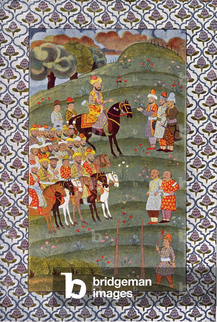 The Khalifat on a Horse, illustration from 'The Arabian Nights', 1895 (colour engraving)