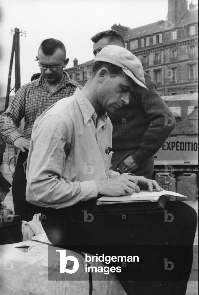 French polar expedition to Greenland, Rouen, France, 1948 (b/w photo)