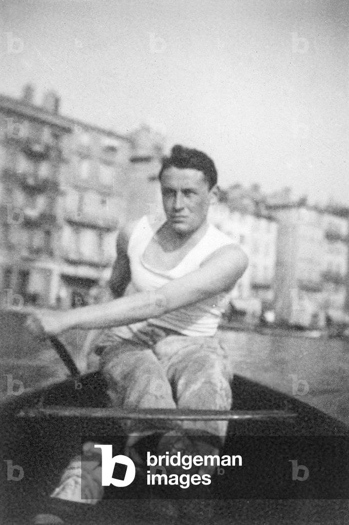 Paul-Emile Victor, Naval Reserve Officer Cadet, Toulon, Bouches-du-Rhône, France, 1929 (b/w photo)