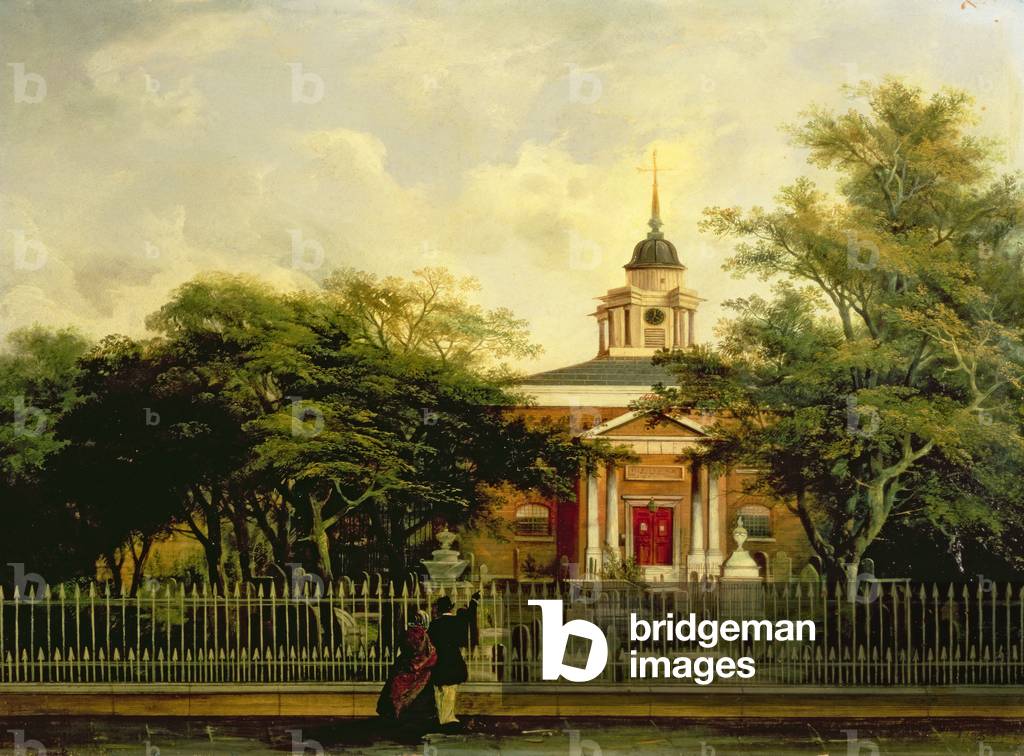 Figures Before Kew Church
