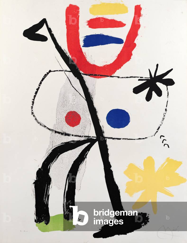 T24643 Figura contro le stelle, 1950 (litografia)