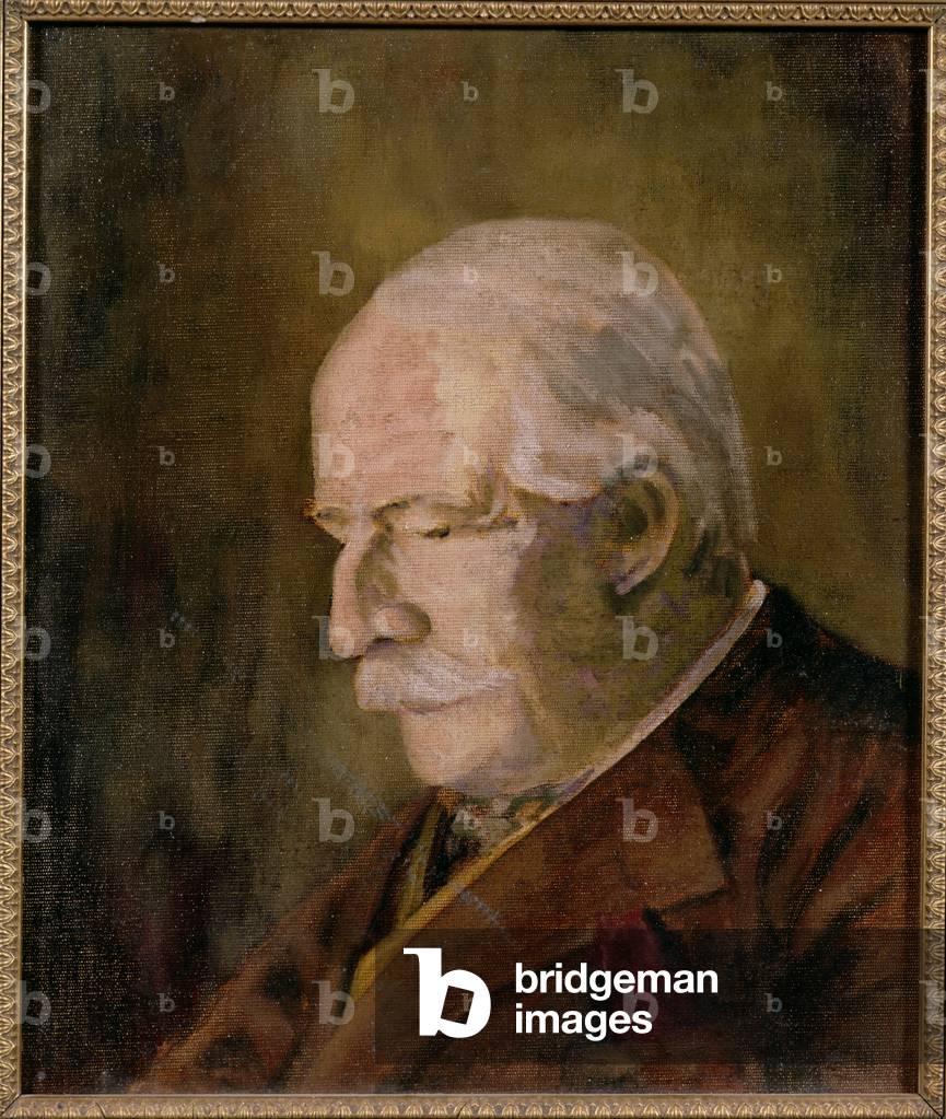 Portrait of Sir Edward Elgar (1857-1934) (oil on canvas)