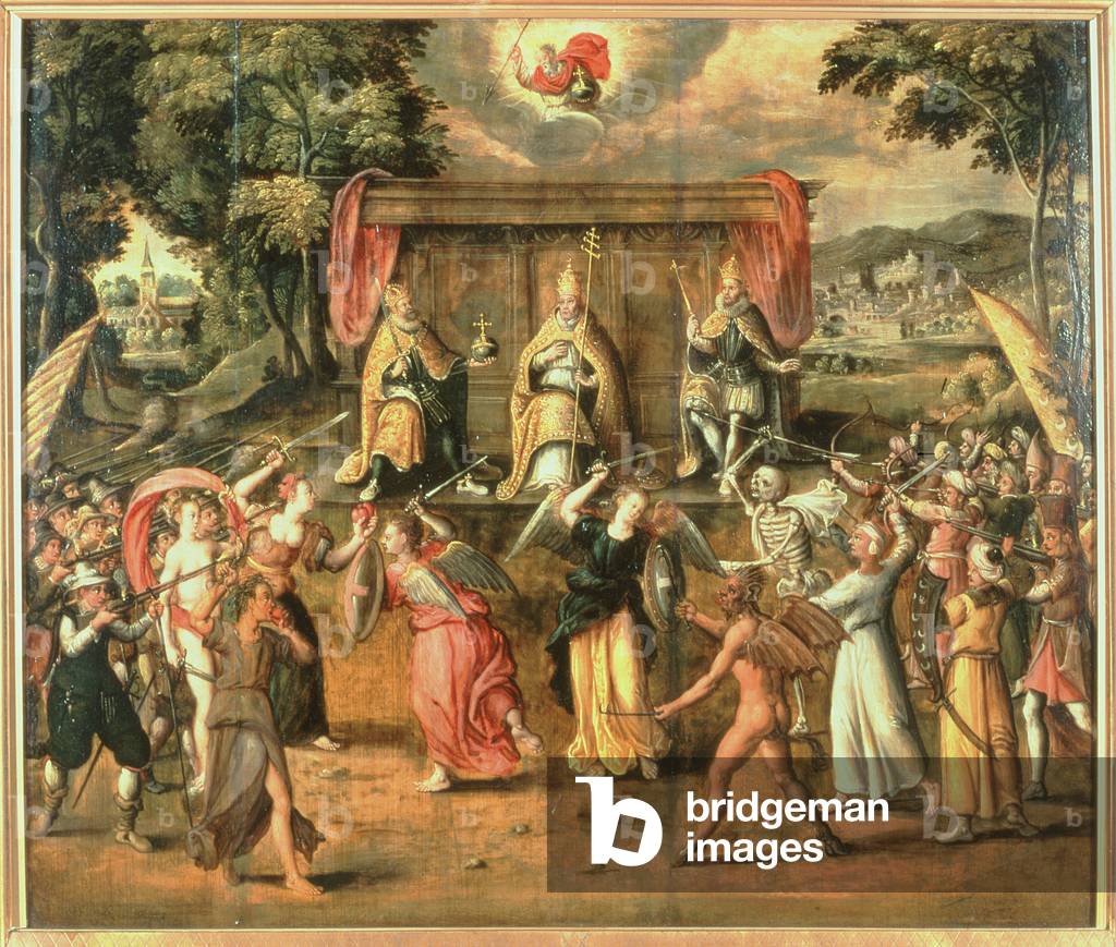 An Allegory of the Wars of Religion (oil on panel)