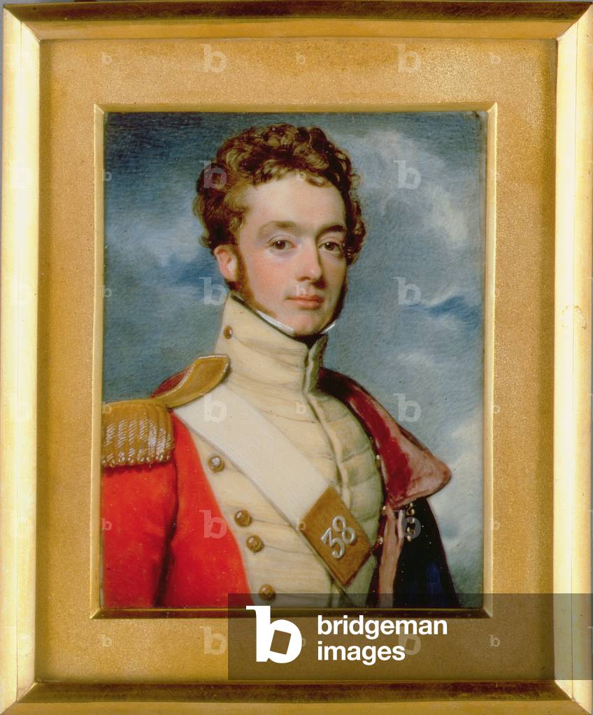 Miniature of a Young Officer of the 38th Madras Native Infantry (w/c on vellum)