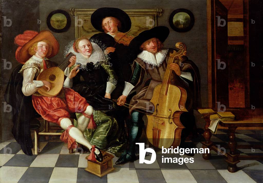 Bild von Gemälde "Das Konzert (Öl auf Tafel)", 17. Jahrhundert von Pieter Codde