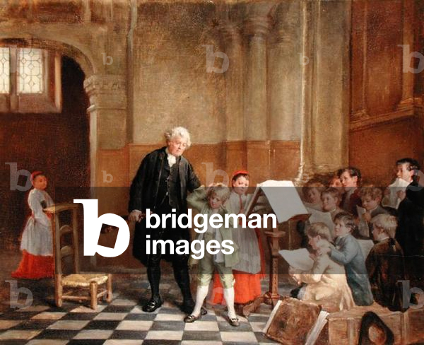 The Mischievous Pupil (oil on panel)