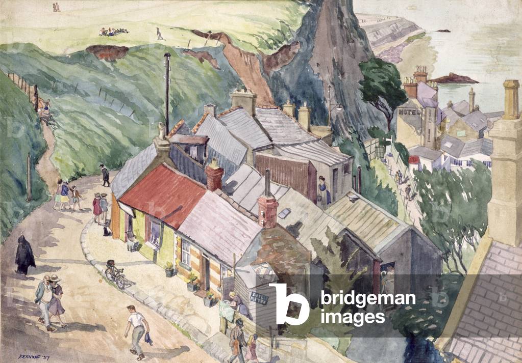 Image of Drawing depicting Bend of the Road, 1937 by Harry Aaron Kernoff