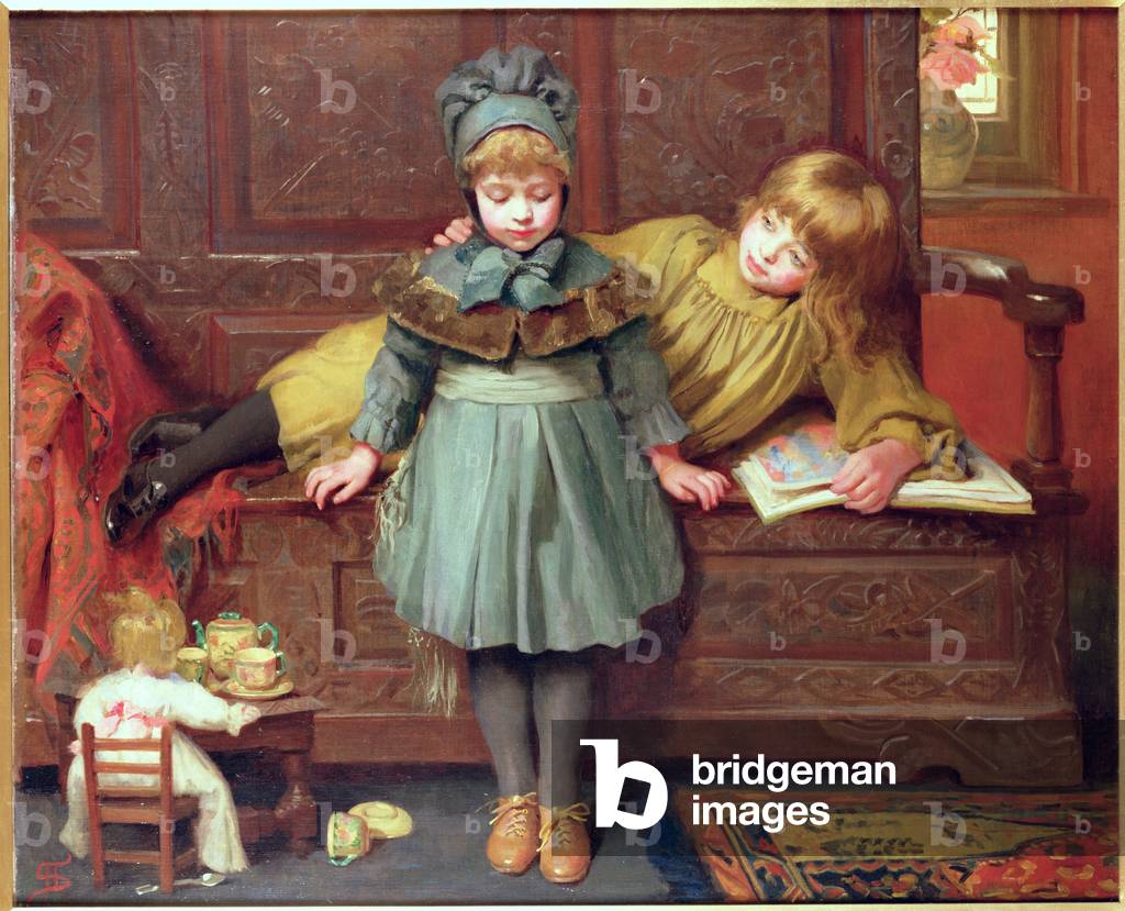 Her New Brown Shoes (oil on canvas)