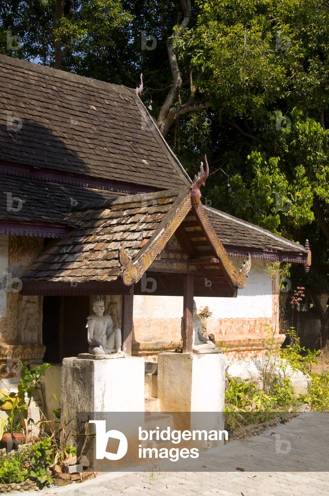 Thailand: Ho trai (library), Wat Pa Daet, Mae Chaem, Chiang Mai Province