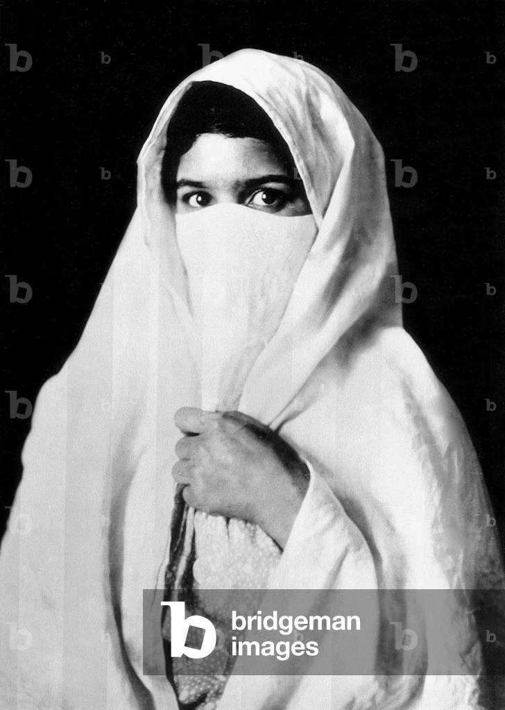 Algeria: Veiled Muslim woman, early 20th century