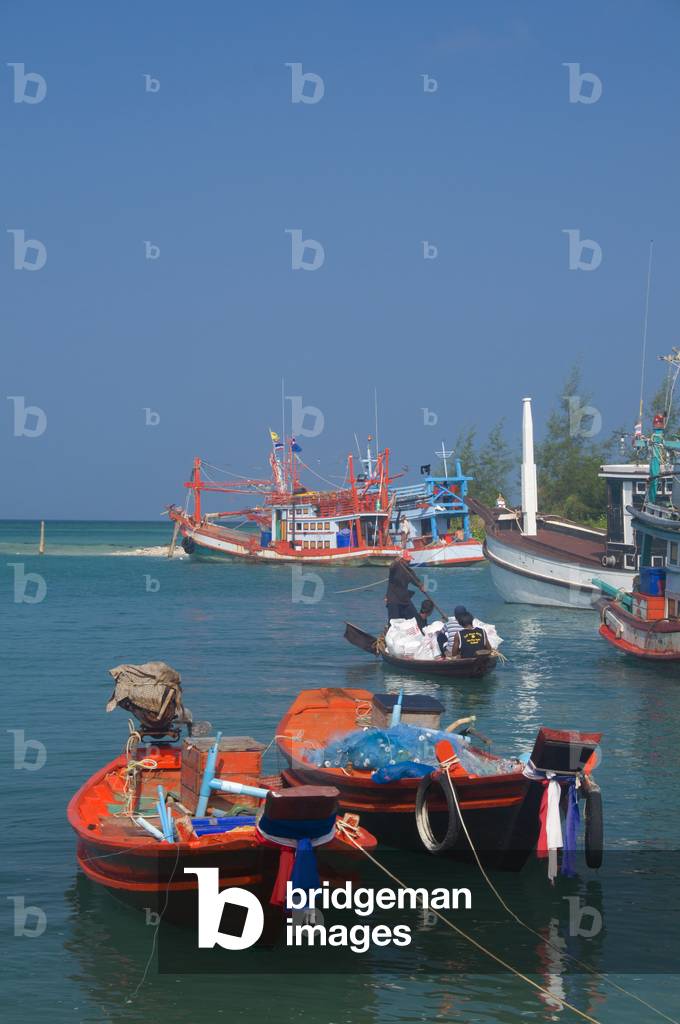 Thailand: Fishing boats, Si Thanu Bay (Ao Si Thanu), Ko Phangan