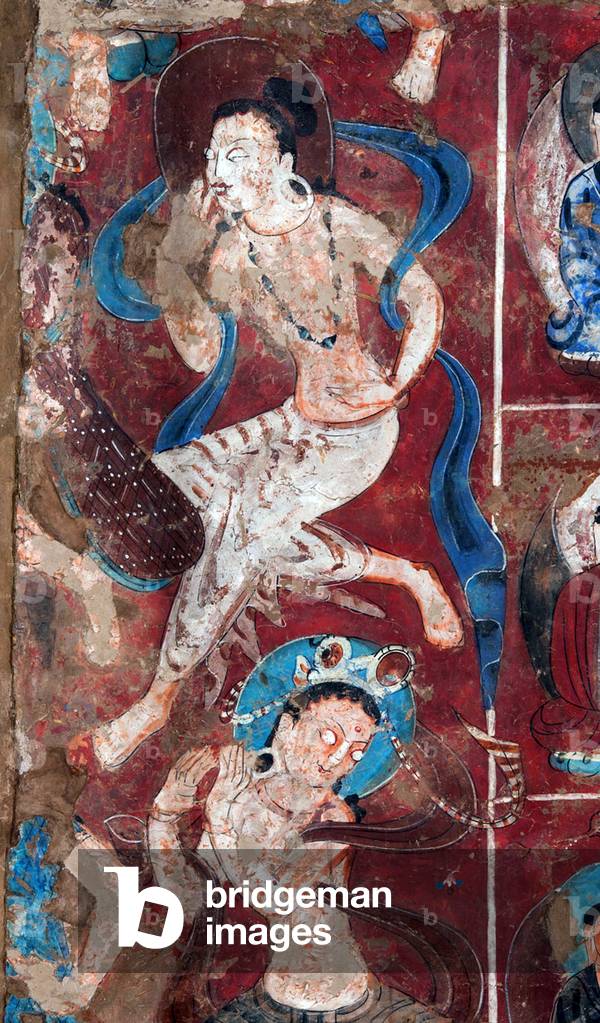 China: Apsaras or celestial dancers, Mogao Caves, Dunhuang, Gansu Province, c. 5th century CE