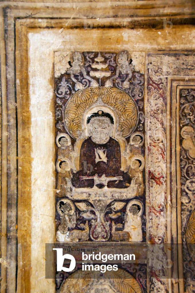 Burma / Myanmar: Buddha fresco at the Khay Min Gha Temple (12th century), Bagan (Pagan) Ancient City