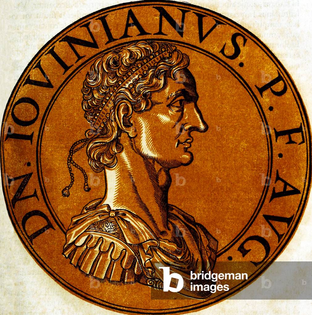 Italy: Icon of Jovian (331-364), 64th Roman emperor, Antwerp, c.1645 (print)