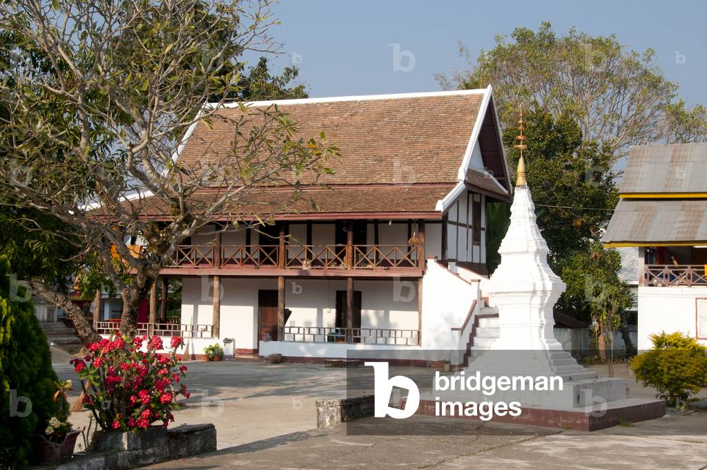 Laos: Monks' quarters at Wat Ho Xieng, Luang Prabang (photo)