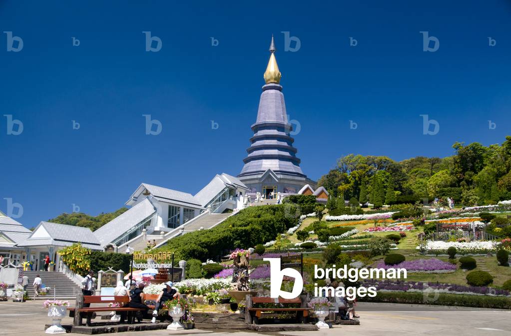 Thailand: The Napamaytanidol Chedi dedicated to Queen Sirikit, Doi Inthanon (Thailand's highest mountain), Chiang Mai Province