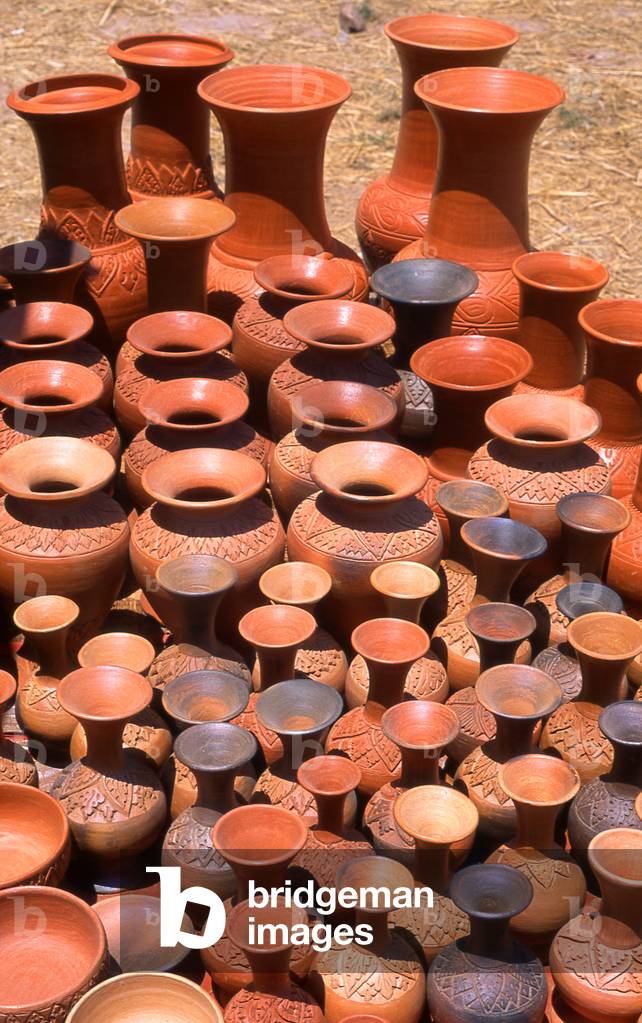 Cambodia: Traditional earthen pots at a pottery factory near Kompong Chhnang