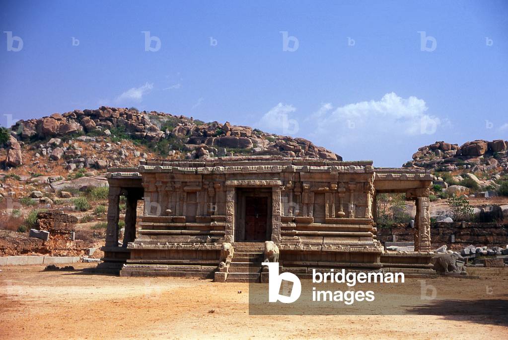 India: Pavilion near the Vitthala Temple, Hampi, Karnataka State