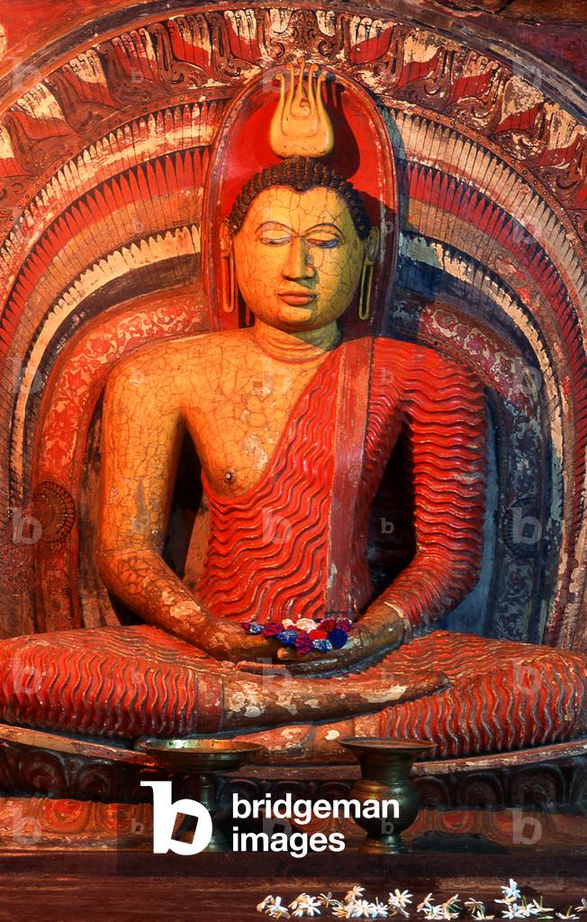 Sri Lanka: Buddha at Asgiriya Vihara (temple), Kandy