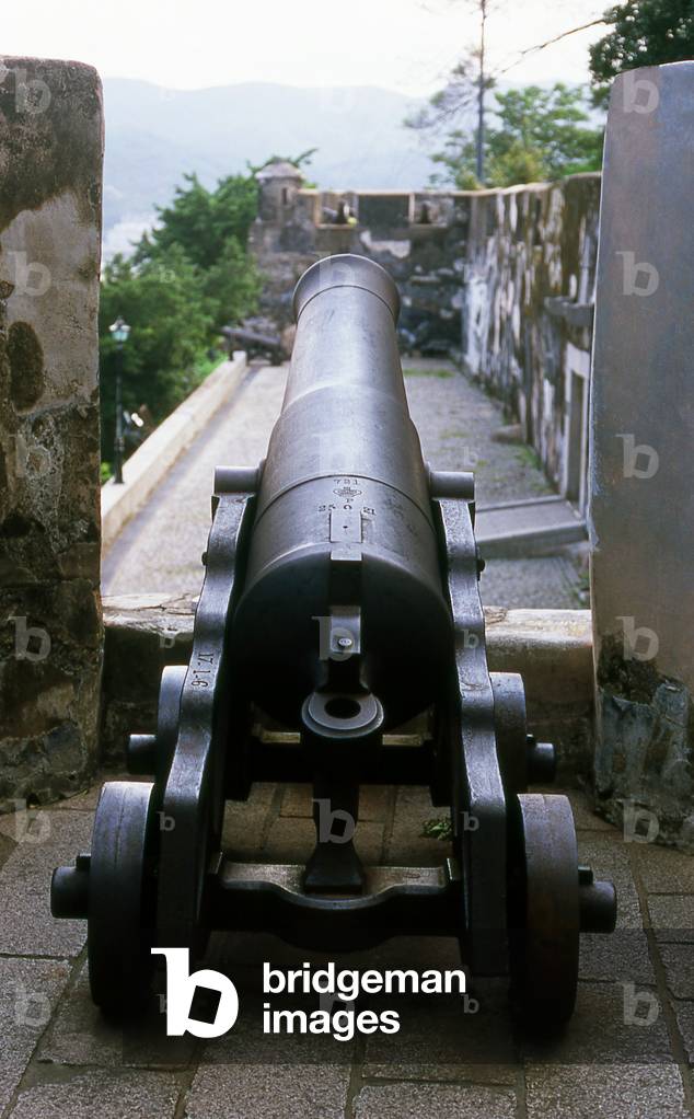China: Cannon at Guia Fortress, Macau