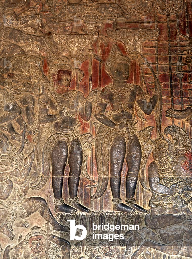 Cambodia: Bas-relief sculpture, Angkor Wat