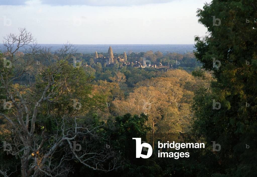 Cambodia: Angkor Wat from Phnom Bakheng (a hill overlooking the temple)