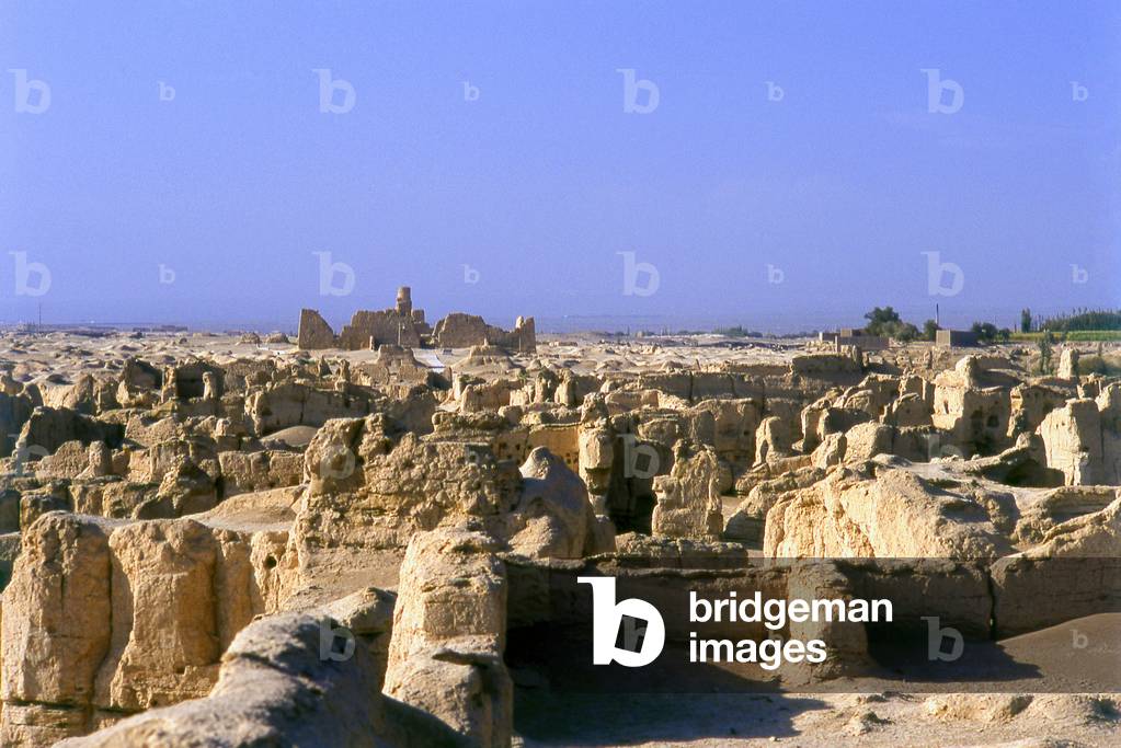 China: Ruins at Yarkhoto or Jiaohe Gucheng (Jiaohe Ancient City), near Turpan, Xinjiang