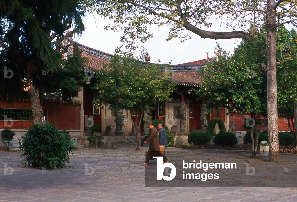 China: Buddhist monks, Kaiyuan Temple, Quanzhou, Fujian Province