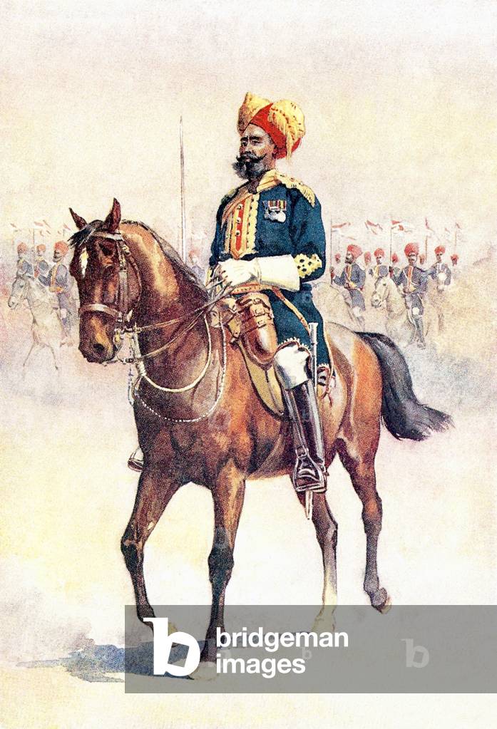 India: An officer of the 14th Murray's Jat Lancers. Watercolour by A C Lovett (1862-1919), 1910
