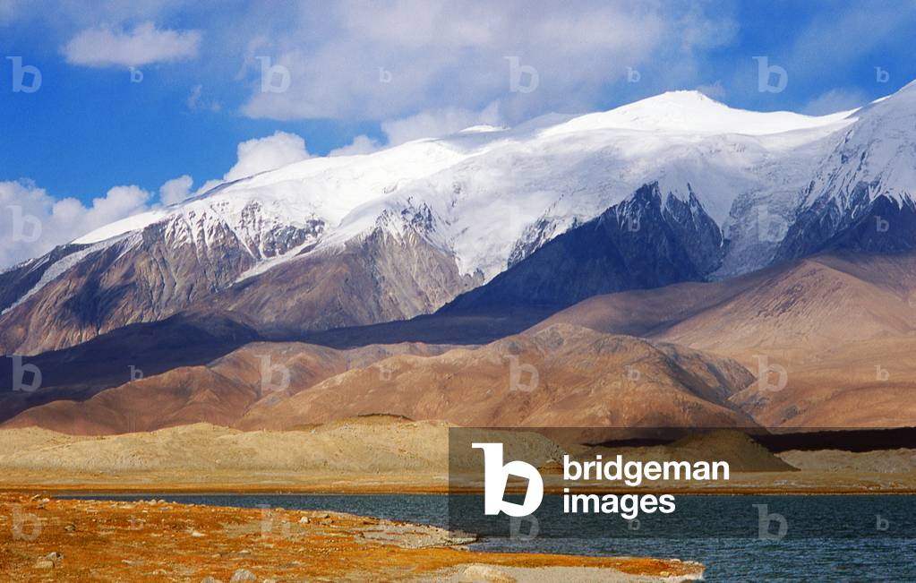China: A lone yurt at Lake Karakul on the Karakoram Highway, Xinjiang