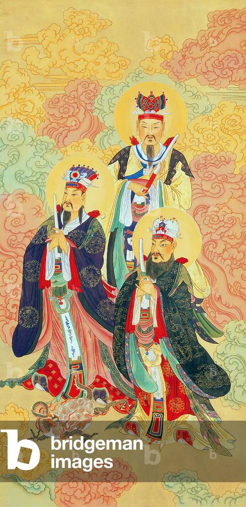 China: Sanguan Dadi, the Three Great Officials of Daoism.