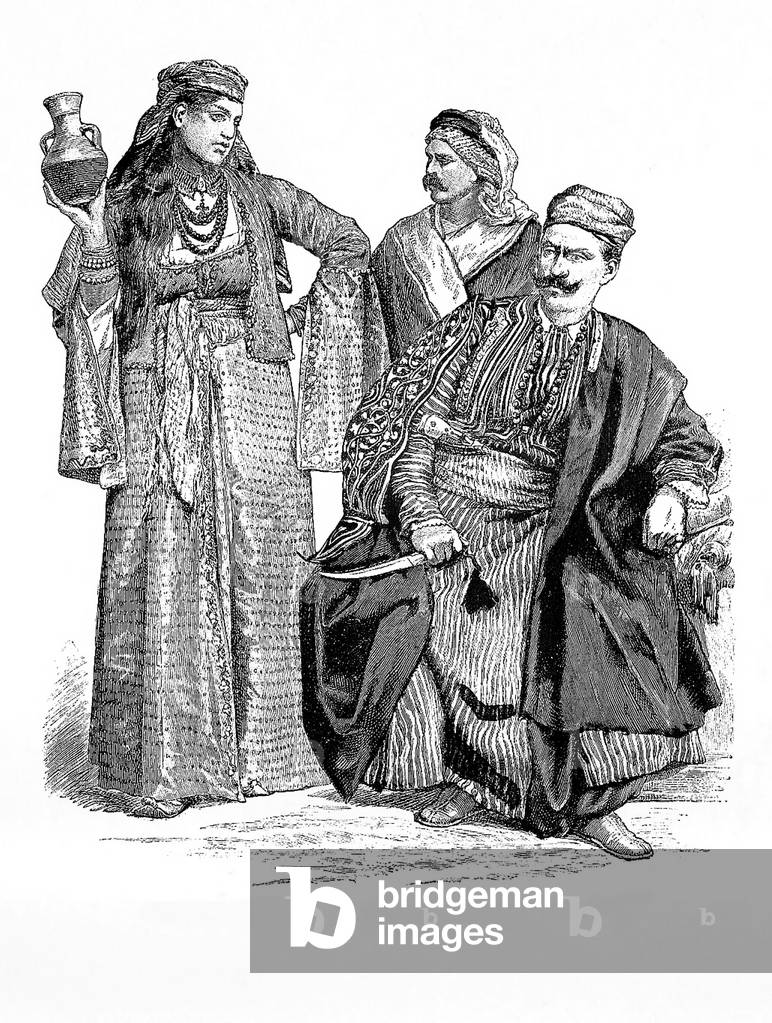 Germany / Syria: left to right, An Armenian woman, a Druze man, an inhabitant of Damascus, 
