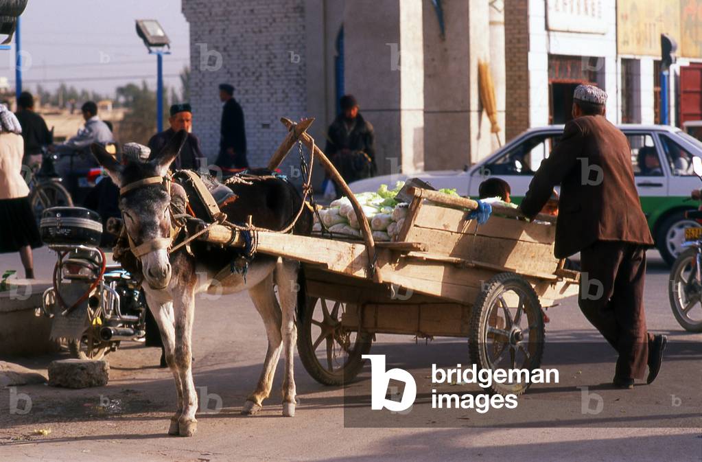 China: Local transportation, Kuqa, Xinjiang Province