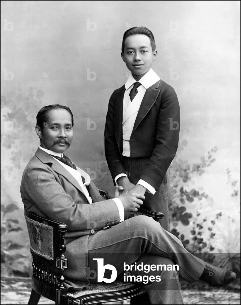 Thailand: King Chulalongkorn (Rama V) of Siam with the Crown Prince, c.1890