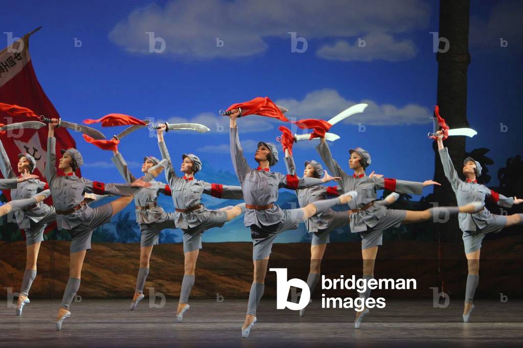 China: A scene from the revolutionary ballet 'The Red Detachment of Women' which came to symbolise the formulaic art style of the Cultural Revolution