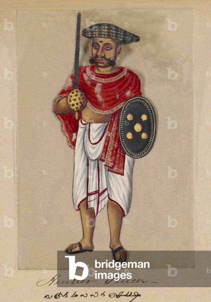 India: A Hindoo / Hindu Fencer (1837).