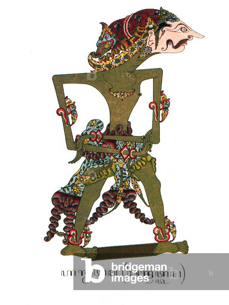 Indonesia: Figure of Aswatama / Aswattama, wayang kulit ('shadow puppet') character from the ancient Hindu epic, Mahabharata