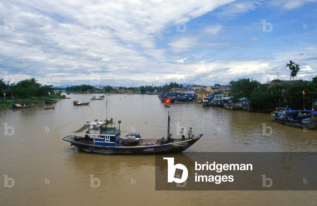 Vietnam: Fishing boats on the Thu Bon River, Hoi An