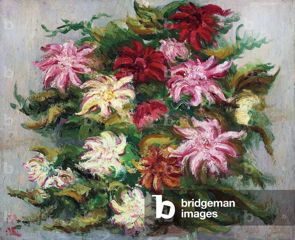 China / Taiwan: 'Flowers in Bloom', oil on canvas, Chen Cheng-po / Chen Chengbo (1895-1947), 1930s