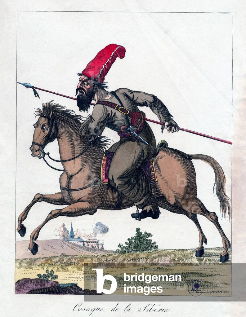 Russia: 'Cosaque de la Siberie' - Siberian Cossack. Chez Jean, Paris, 1814