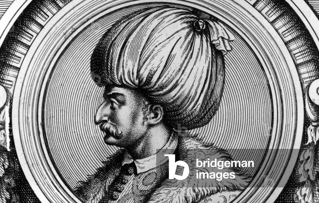 Turkey: Suleiman the Magnificent, also known as Suleiman I (r.1520-1566), 10th Emperor of the Ottoman Empire. Mid 16th-century engraving, Europe