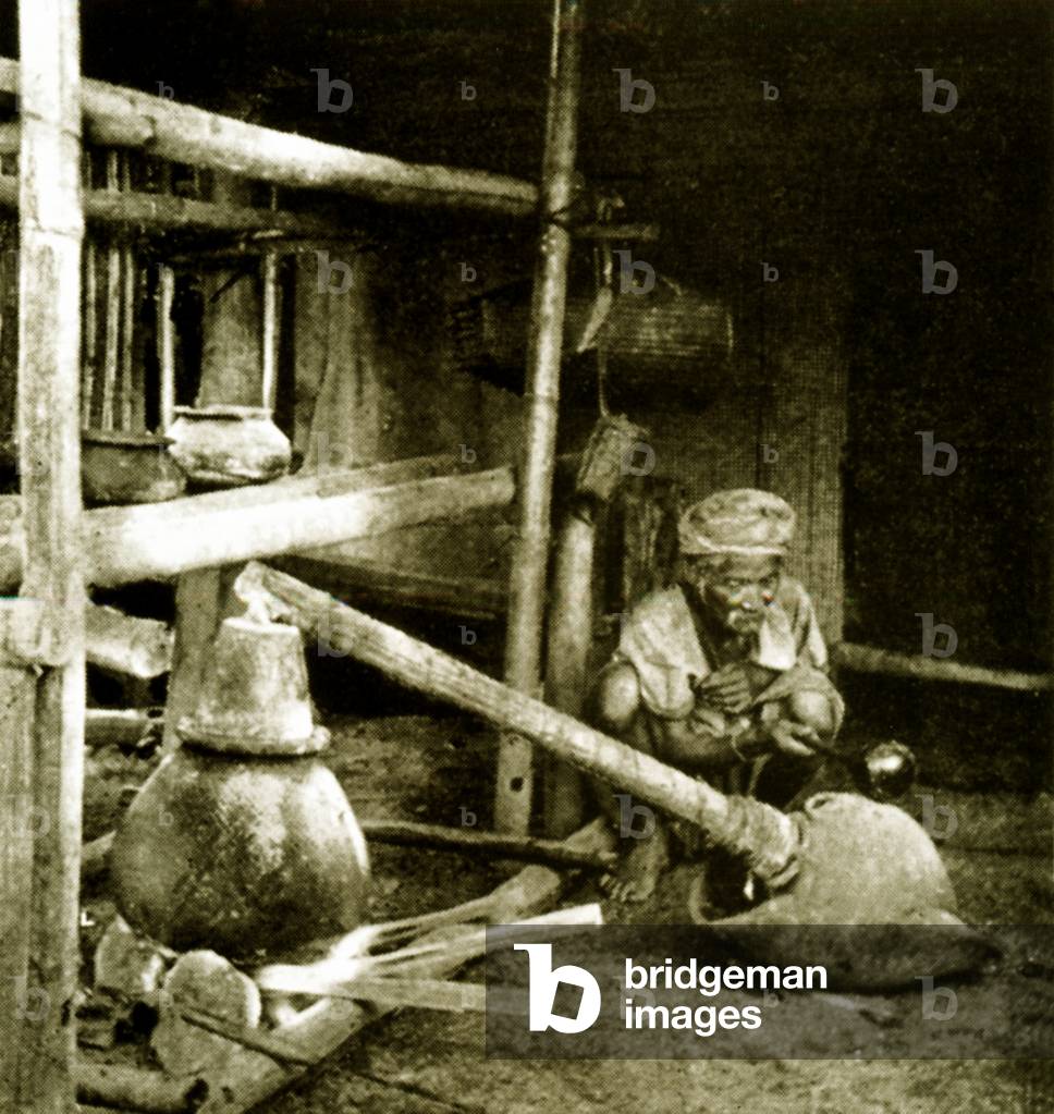 Burma: A Karen liquor still, c.1892-96.