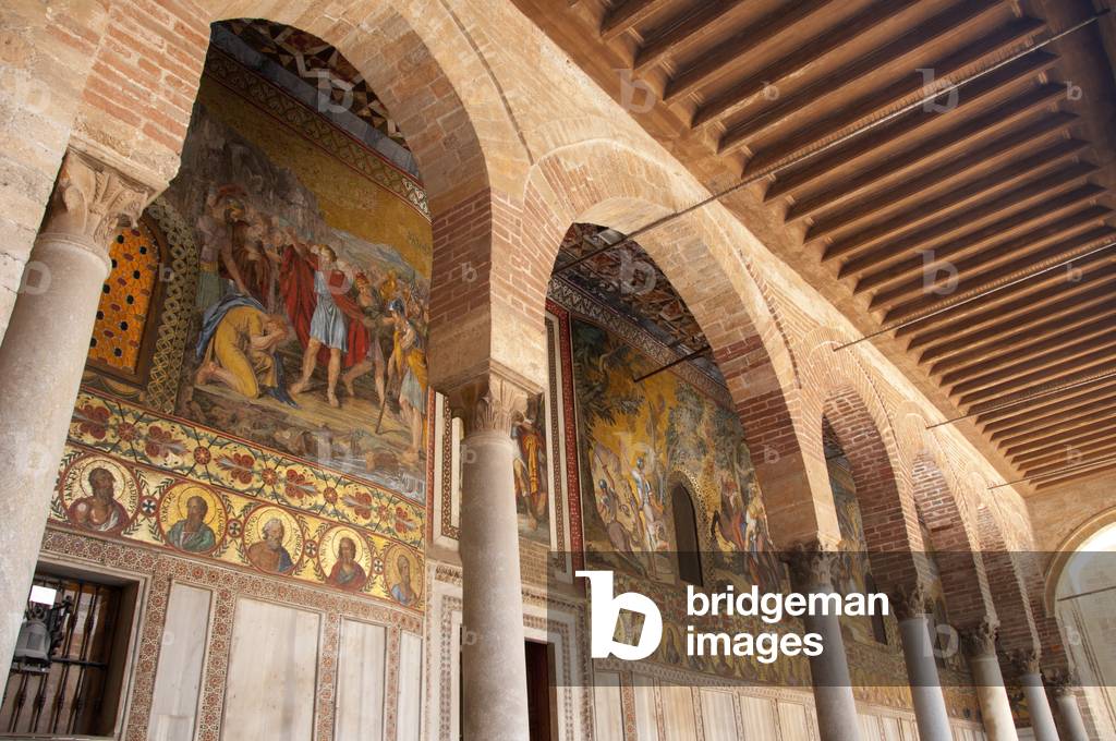 Italy: Exterior mosaics, Palatine Chapel (Capella Palatina), Palace of the Normans (Palazzo dei Normanni), Palermo, Sicily (photo)
