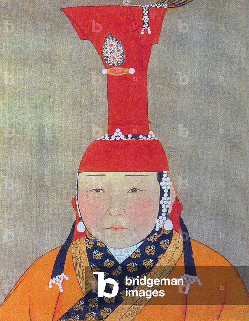 Mongolia / China: An unnamed Yuan imperial consort. Paint and ink on silk, 14th century.