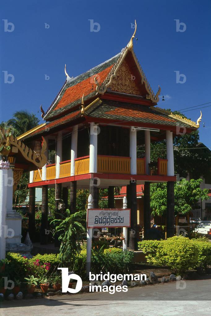 Thailand: Ho Trai (Library), Wat Phra Non, Phrae, Northern Thailand