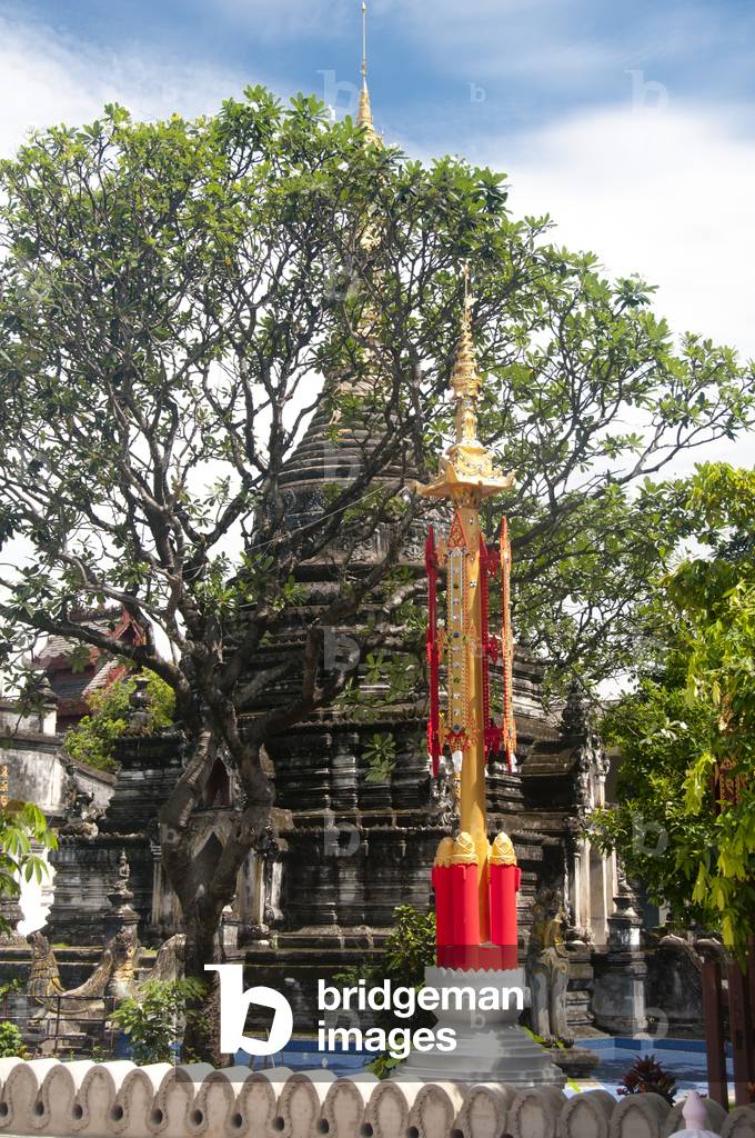 Thailand: Main chedi at the Shan (Tai Yai) temple of Wat Pa Pao, Chiang Mai