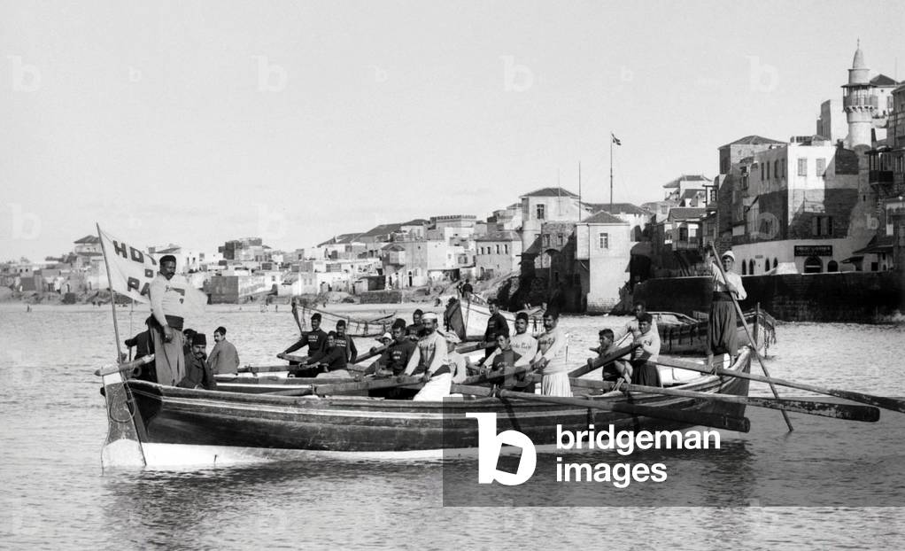 Palestine: Jaffa boatmen, c. 1910